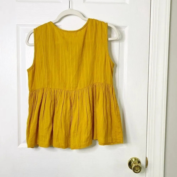 ALTAR'D STATE Mustard Yellow‎ Embroidered Tassel Boho Sleeveless Top - Picture 6 of 9